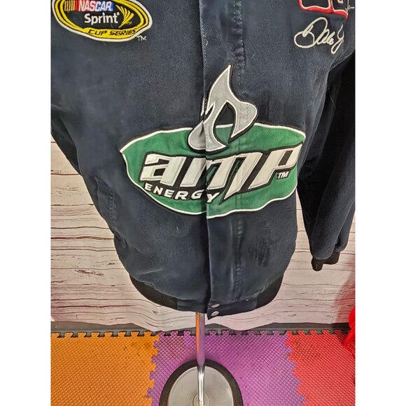 Vintage National Guard Dale Jr NASCAR Jacket Mens Size L Racing Team Apparel - Picture 9 of 14